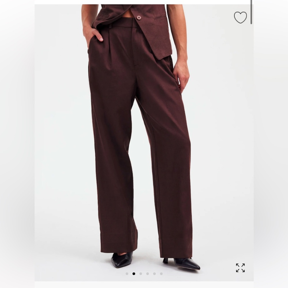 slouchy straight pants in drapey twill
